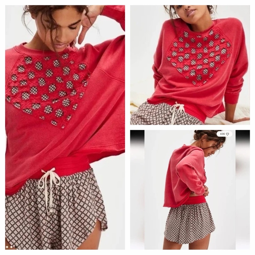 NWOT size Small Free People Intimates Slay Ride Crew Neck Sweatshirt